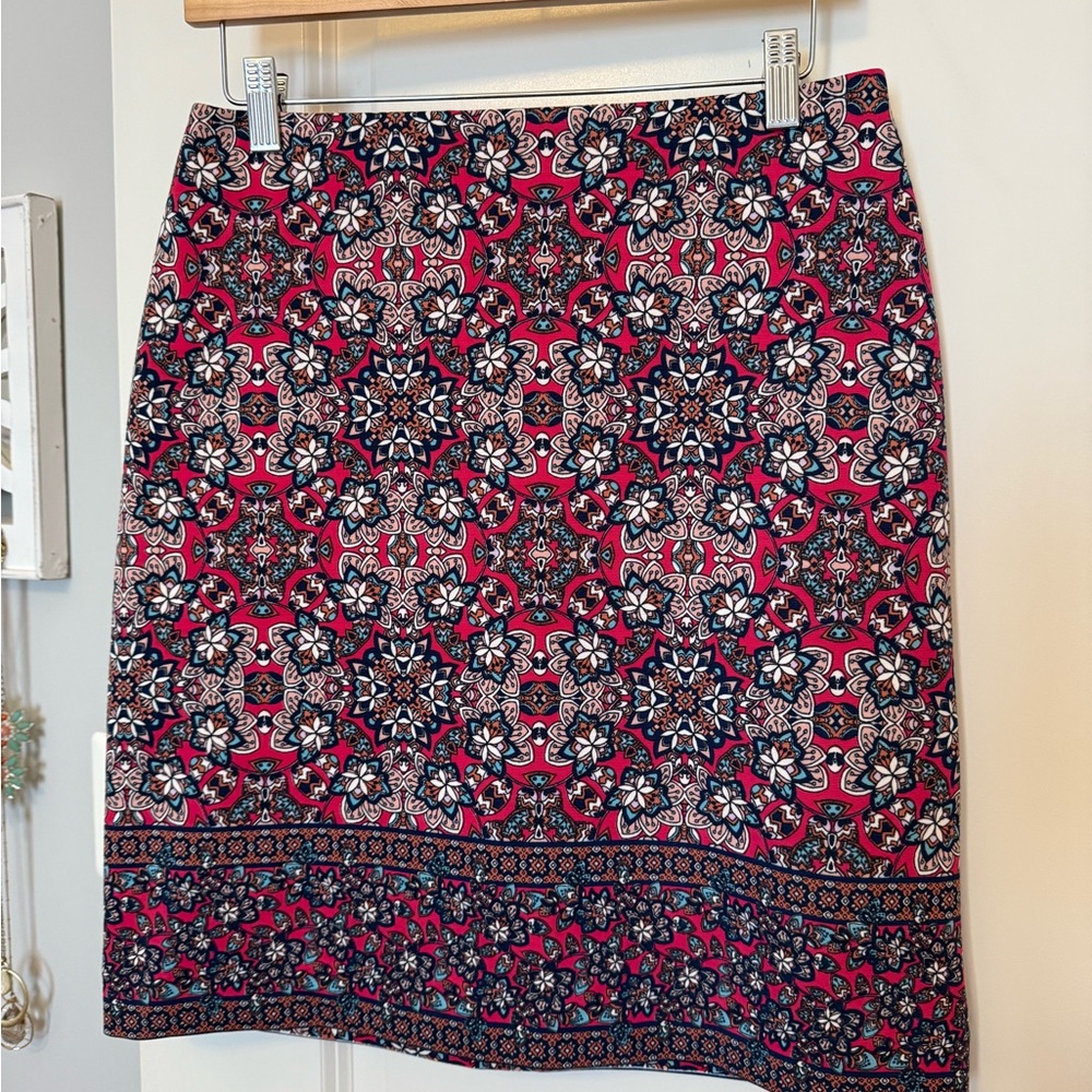 Talbots Patterned Pencil Skirt